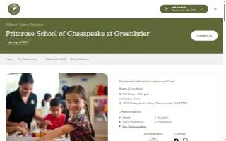 Primrose School of South Meridian website
