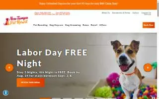 New Tampa Pet Resort website