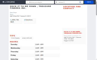 HOCK IT TO ME PAWN , TREASURE FINDERS INC.