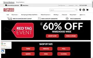 Mattress Warehouse of Bethesda - Montgomery Mall website