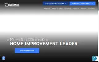 White Aluminum and Windows website