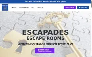 Escapades Escape Rooms of Lehigh Acres website