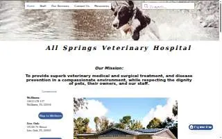 All Springs Veterinary Hospital of Lively website