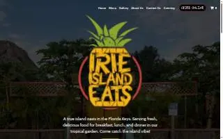 Irie Island Eats website
