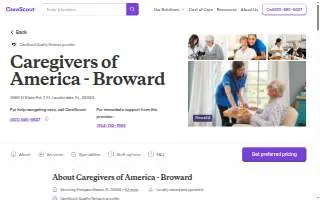 CareGivers Of America website