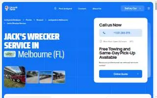 Jack's Wrecker Service of Melbourne website