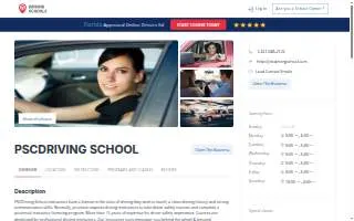 Palm Bay PSC Driving School website