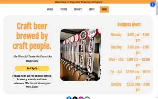 Bugnutty Brewing Company of Merritt Island website