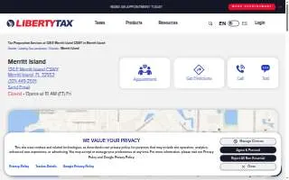 Liberty Tax of Merritt Island website