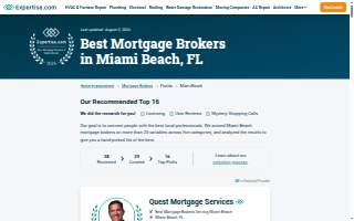 Miami Beach Mortgage Lenders website