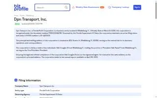 DPN Transport website