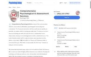 Comprehensive Psychological & Assessment Services website