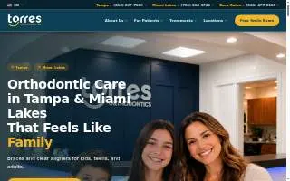 Torres Orthodontics: Miami Lakes website