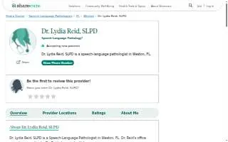 Dr. Lydia Reid website