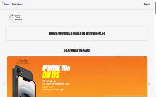 Fixing Phones Boost Mobile of Wildwood website