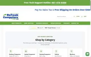 Refresh Computers of Winter Springs website