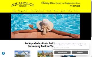 Aquaholics Pools website