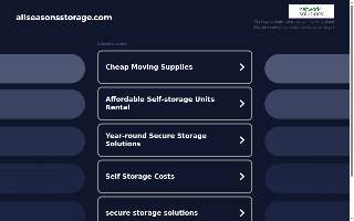 All Seasons Storage website