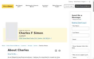 Edward Jones - Financial Advisor: Charles F Simon, AAMS®