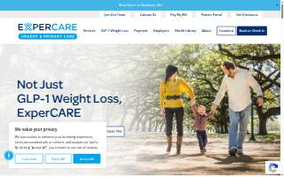 ExperCARE Urgent Care & Primary Care of Pooler website