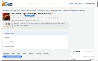 Paradise Cigar Lounge, Bar & Bistro