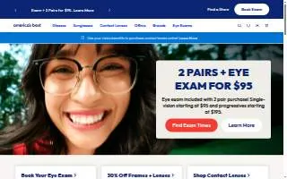 America's Best Contacts & Eyeglasses of Farmingville website