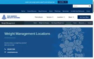 The Queen's Comprehensive Weight Management Program of Ewa Beach website