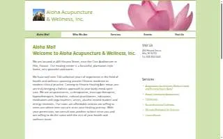 Aloha Acupuncture & Wellness, Inc. (formerly Hinano Healing Arts) website
