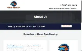 Ewa Moving Co. | Oahu website