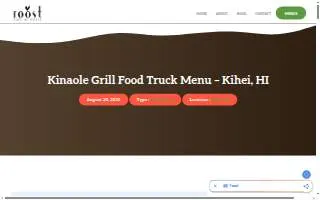 Kinaole Grill Food Truck website