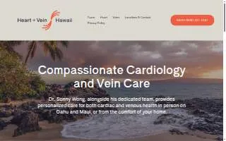Heart and Vein Hawaii website
