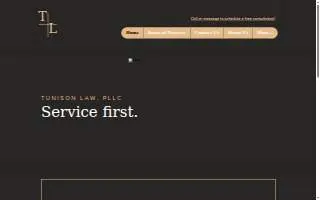 Tunison Law, PLLC website
