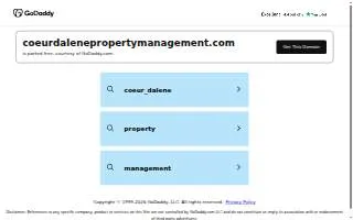 Coeur d'Alene Property Management website