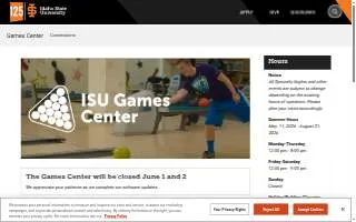 Games Center website