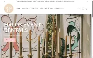 Halos Event Rentals website