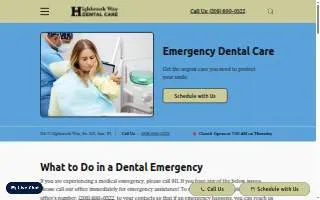 Highbrook Way Dental Care website