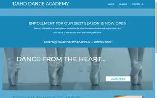 Idaho Dance Academy website