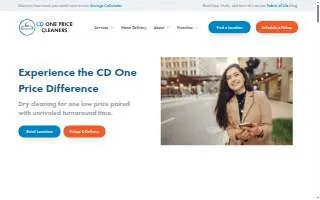 CD One Price Cleaners of Algonquin website