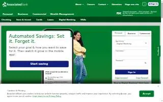 Associated Bank of Bartlett website