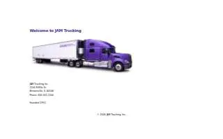 Jam Trucking Co of Bensenville website