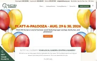 Platt Hill Nursery website