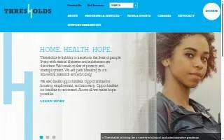 Thresholds Home Health Hope website