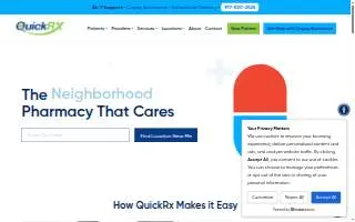 QuickRx Pharmacy - Burbank website