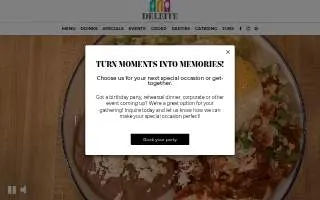 Deleite Mexican Cuisine & Ice Cream website