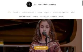 Bel Canto Music Academy - Burr Ridge website
