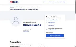 Bruce Sachs-U.S. Bank Mortgage website