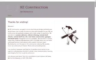 KE Construction of Canton website