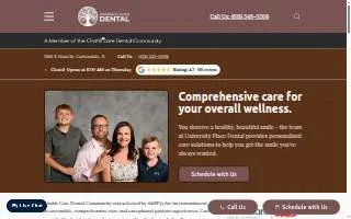 University Place Dental website
