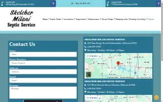 Skelcher-Milani Septic Service of Carbondale website