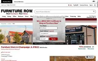 Furniture Row of Champaign website
